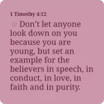 ‭1 Timothy 4:12 NIV‬