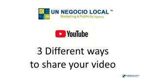 YouTube 3 different ways to share a video