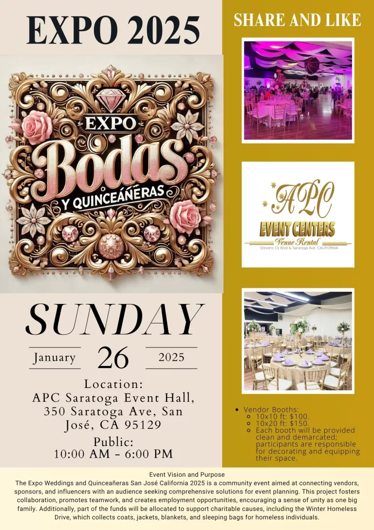 Read more about the article Wedding & Quinceañera Expo in San Jose! 🌟 📅 When: Sunday, January 26th