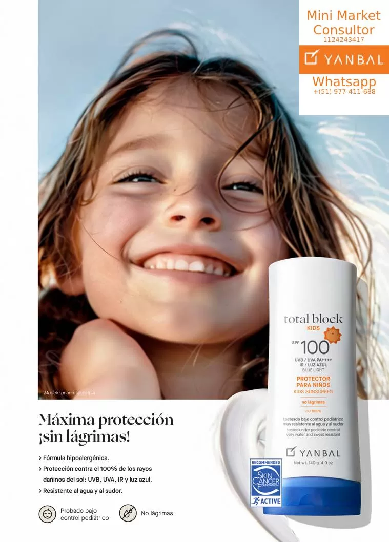 Total Block Protector Solar Kids SPF 100