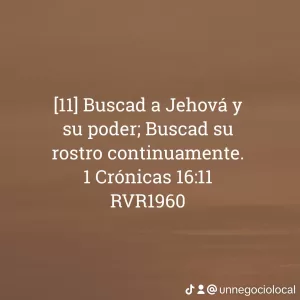 1 Crónicas 16:11 RVR1960