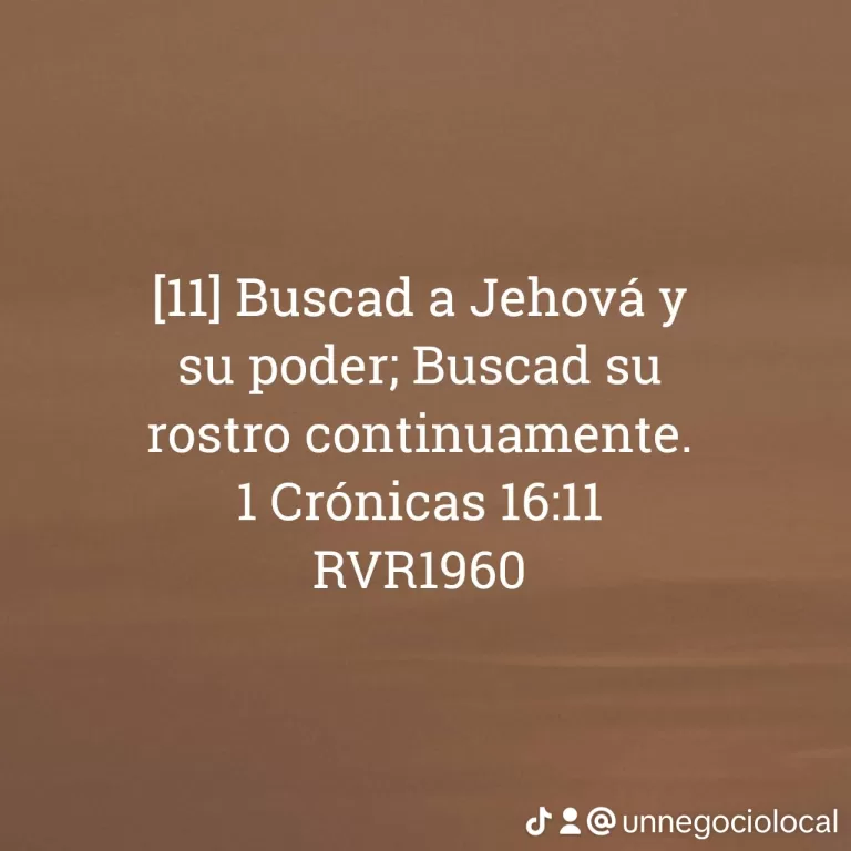 Read more about the article 1 Crónicas 16:11 RVR1960