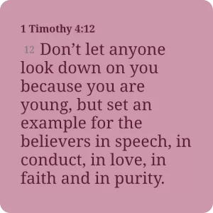 ‭1 Timothy 4:12 NIV‬