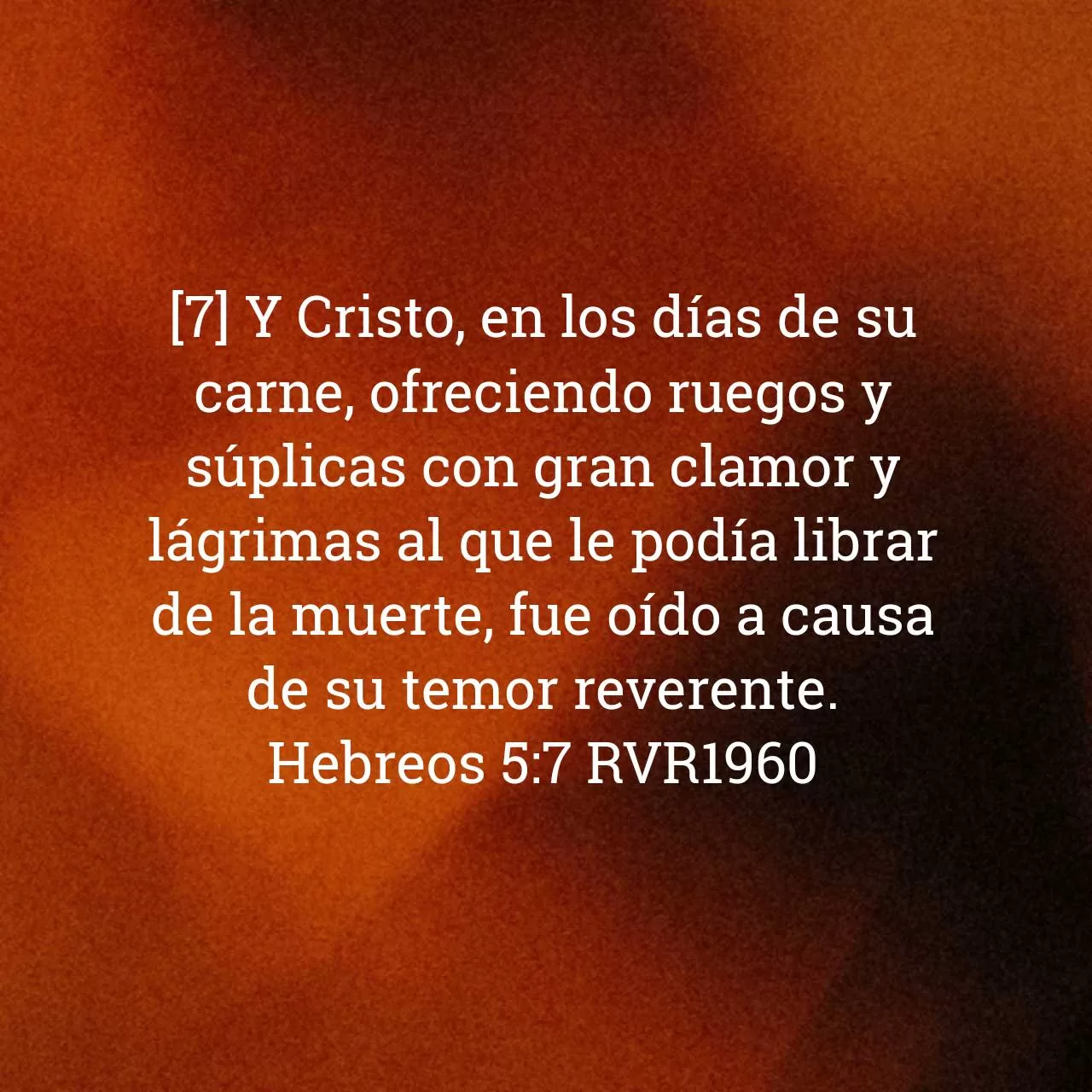 Hebreos 5:7 RVR1960