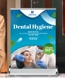 🎯 Roll-Up Banner 47” x 80” – Ideal for Events & Business Promotions!