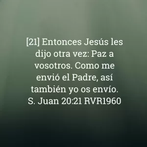 S. Juan 20:21 RVR1960