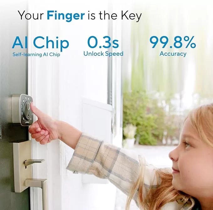 ULTRALOQ Bolt Fingerprint Smart Lock, Works with Apple HomeKit, Built-in WiFi 2025