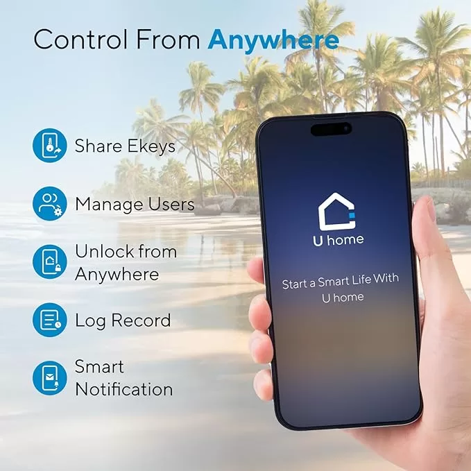 ULTRALOQ Bolt Fingerprint Smart Lock, Works with Apple HomeKit, Built-in WiFi 2025 - Image 7