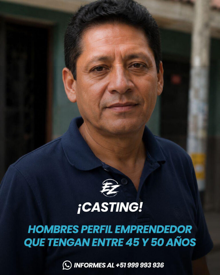 Read more about the article Casting para Comerciales en Perú | Hombres Emprendedores de 45 a 50 Años