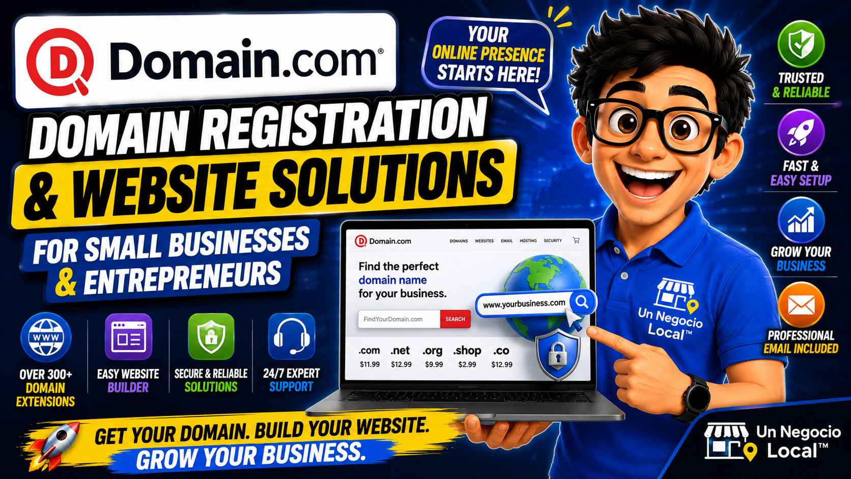 Domain.com: Domain Registration and Website Solutions for Small Businesses