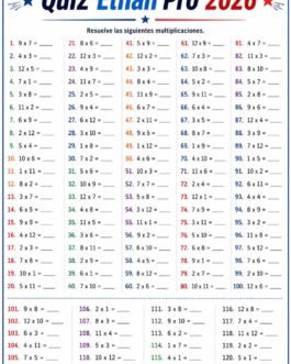 Quiz Ethan Pro 2026: Gran Desafío 120 Multiplicaciones