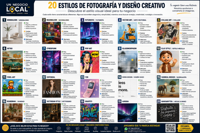 Read more about the article ESTILOS DE FOTOGRAFÍA Y DISEÑO CREATIVO