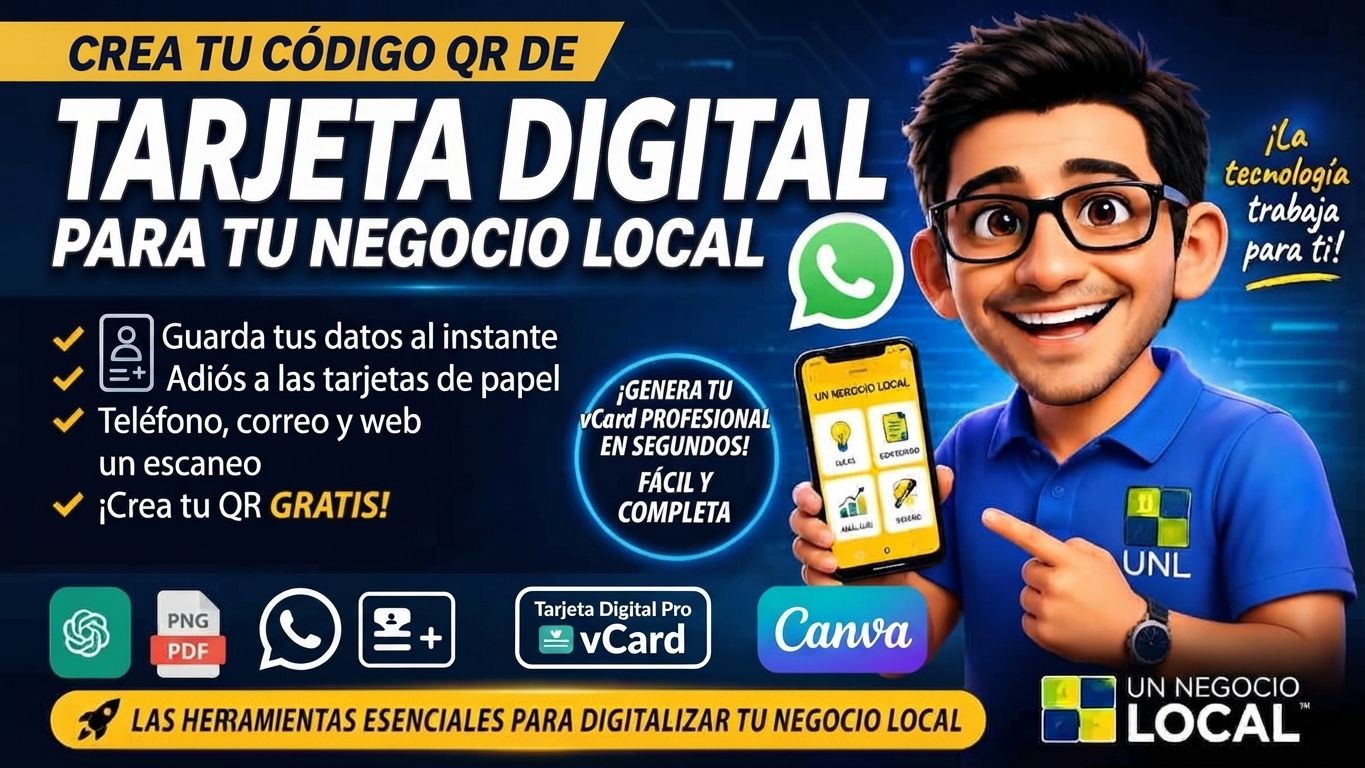 Generador de QR vCard Gratis para Negocios | Un Negocio Localqr